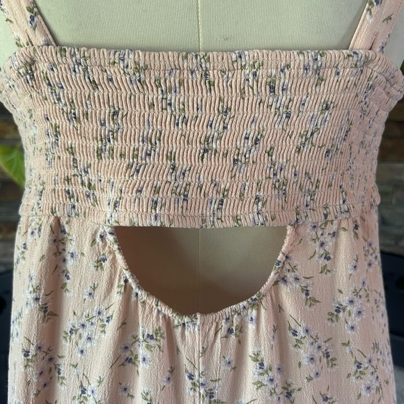American Eagle Pink Floral Tank Mini Dress Medium - Picture 3 of 5